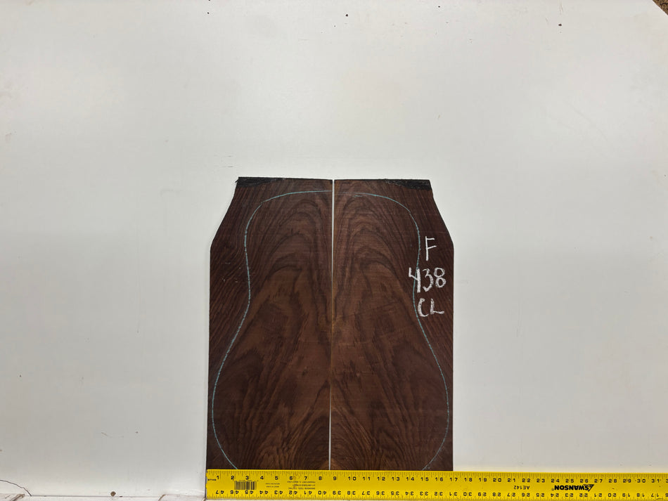 Figured Indian Rosewood Classical Guitar Back & Side Set #438