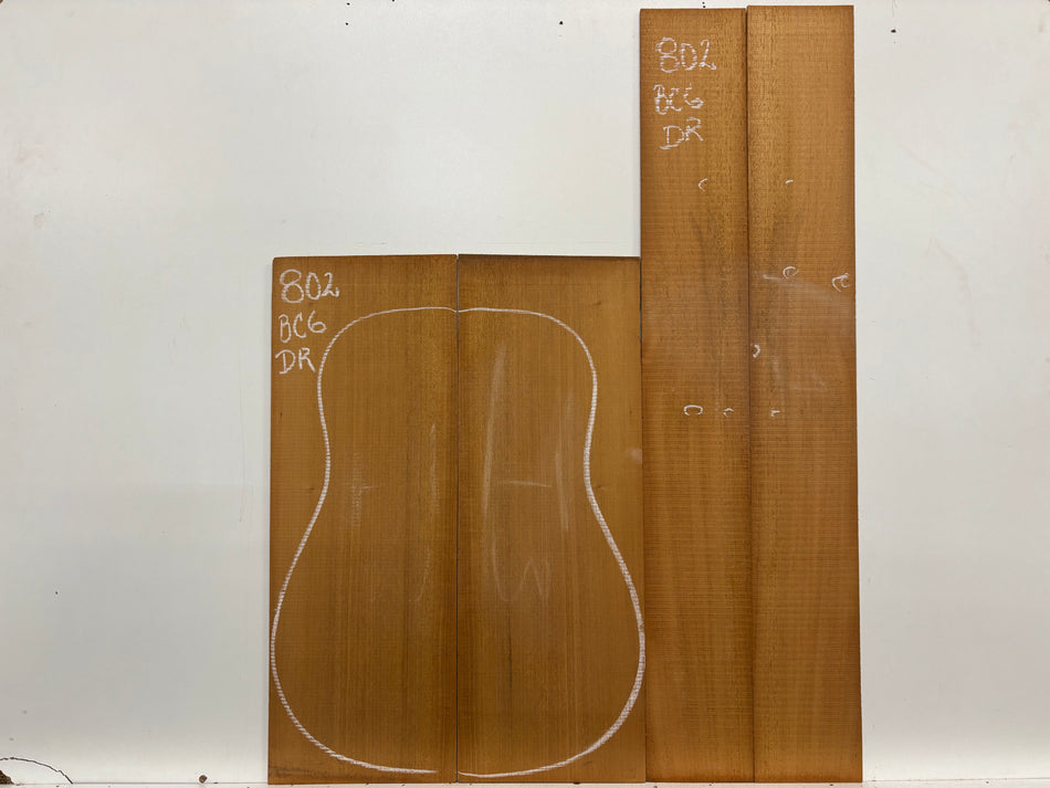 Mahogany Dreadnought Guitar Back & Side Set- BC Grade #802