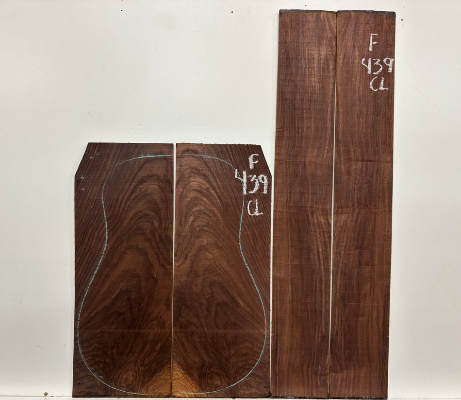 Figured Indian Rosewood Classical Guitar Back & Side Set #439