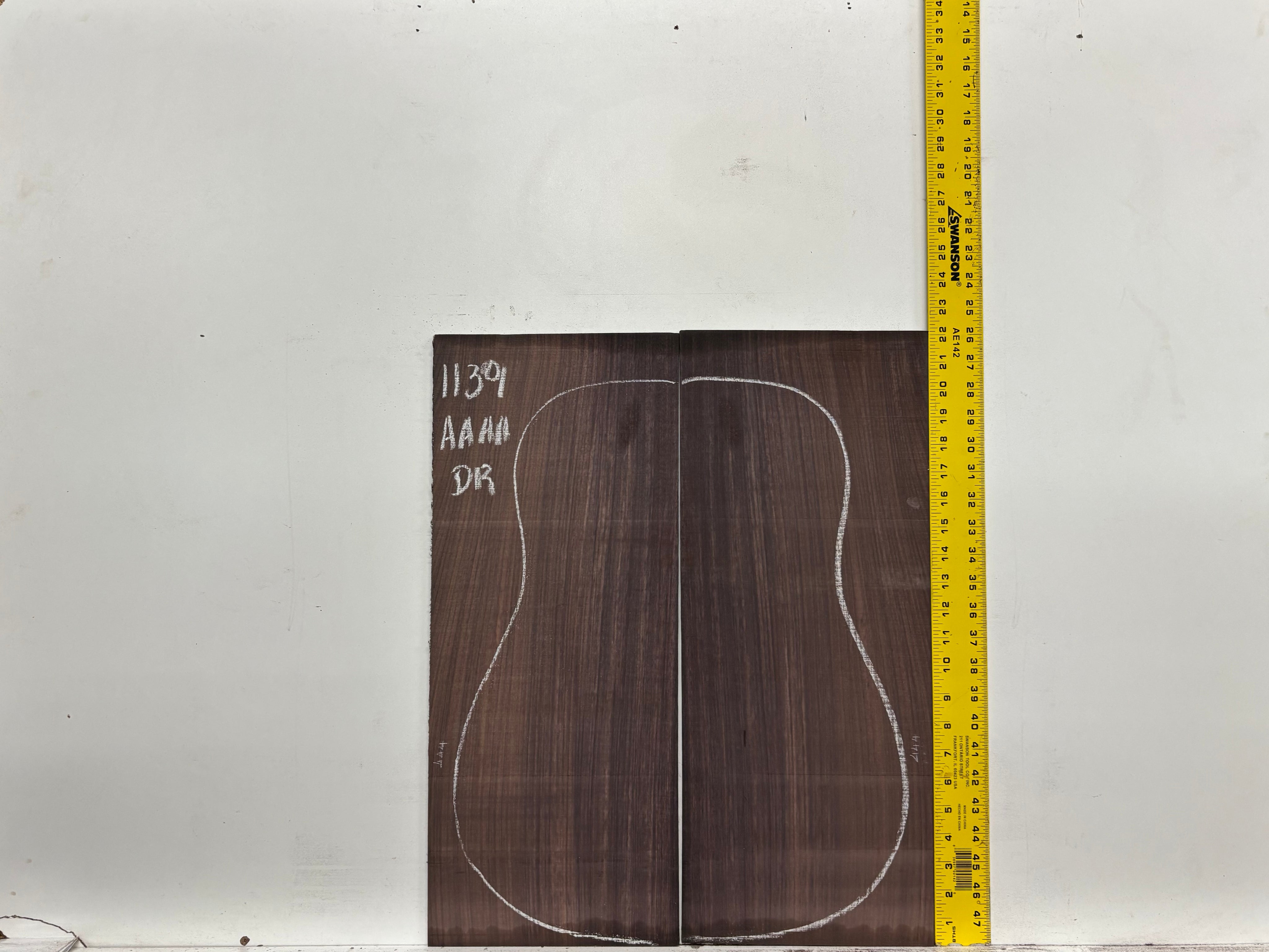 East Indian Rosewood Dreadnought AAAA Grade Guitar Back & Side Set #1139 - Exotic Wood Zone