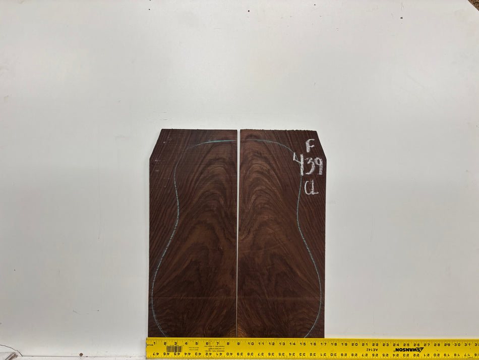 Figured Indian Rosewood Classical Guitar Back & Side Set #439