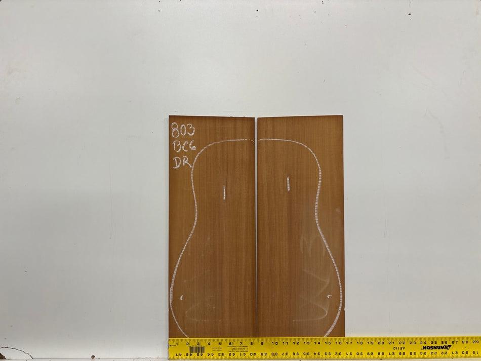 Mahogany Dreadnought Guitar Back & Side Set- BC Grade #803