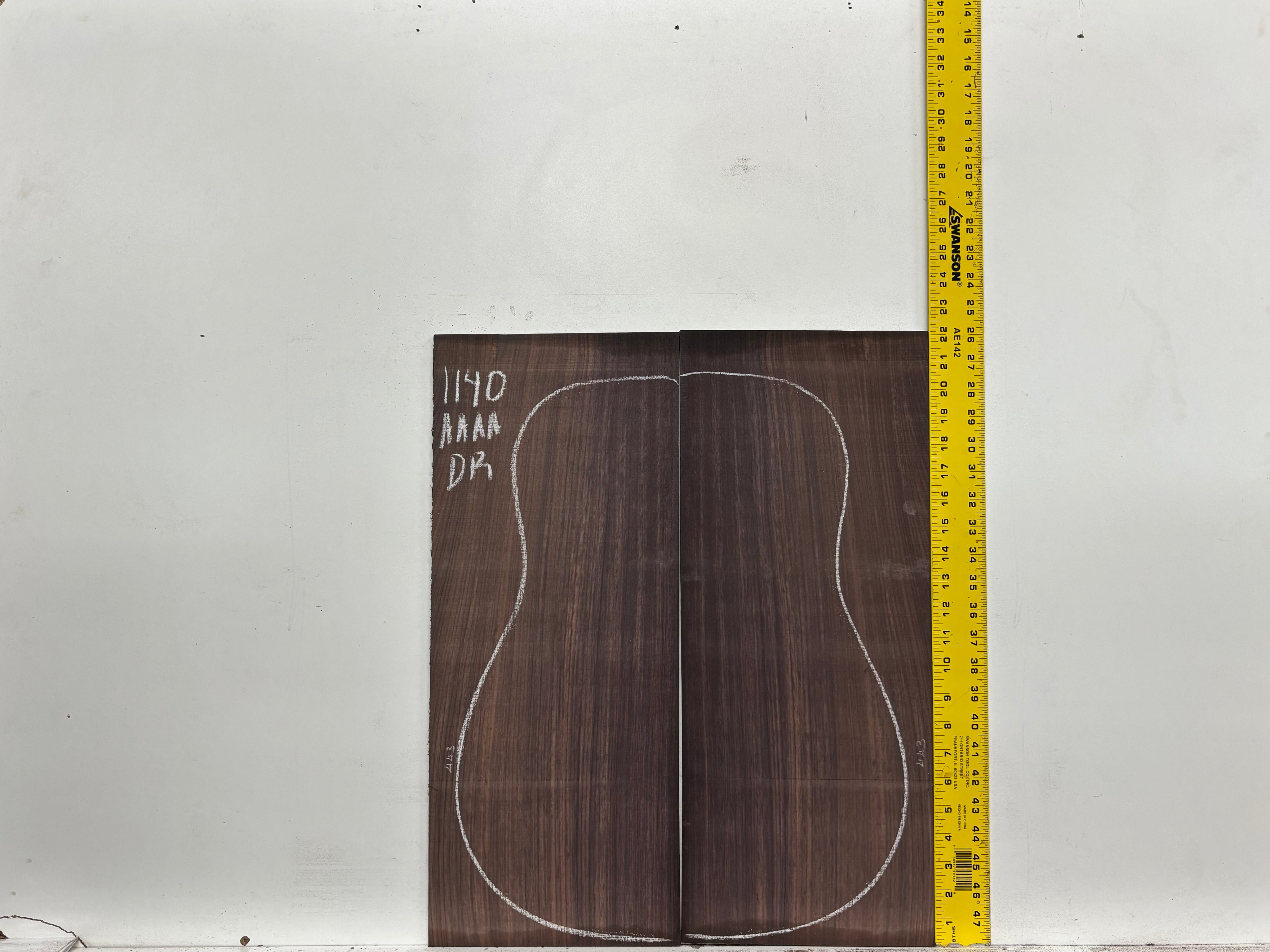 East Indian Rosewood Dreadnought AAAA Grade Guitar Back & Side Set #1140 - Exotic Wood Zone