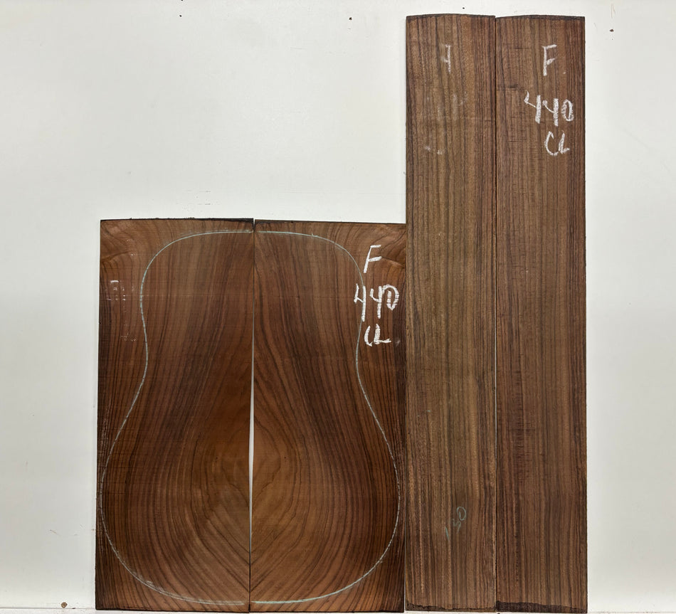 Figured Indian Rosewood Classical Guitar Back & Side Set #440