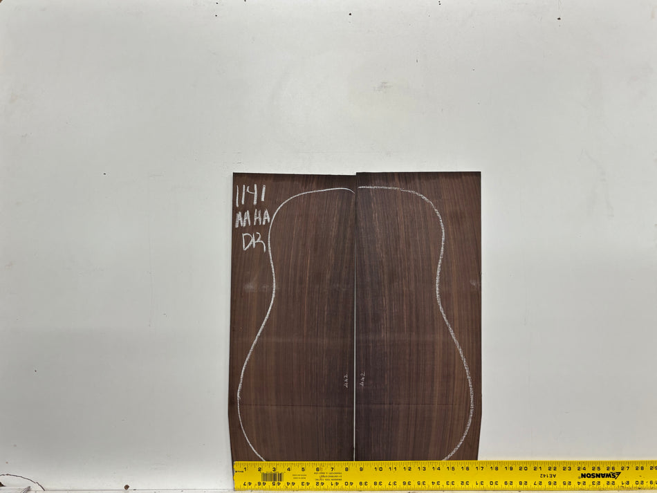 East Indian Rosewood Dreadnought AAAA Grade Guitar Back & Side Set #1141 - Exotic Wood Zone