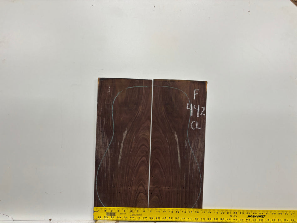 Figured Indian Rosewood Classical Guitar Back & Side Set #442