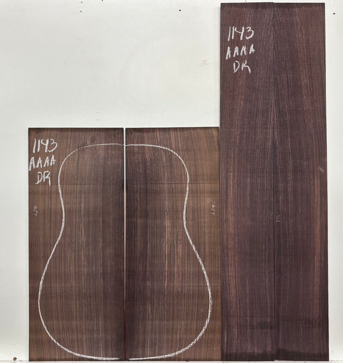 East Indian Rosewood Dreadnought AAAA Grade Guitar Back & Side Set #1143 - Exotic Wood Zone