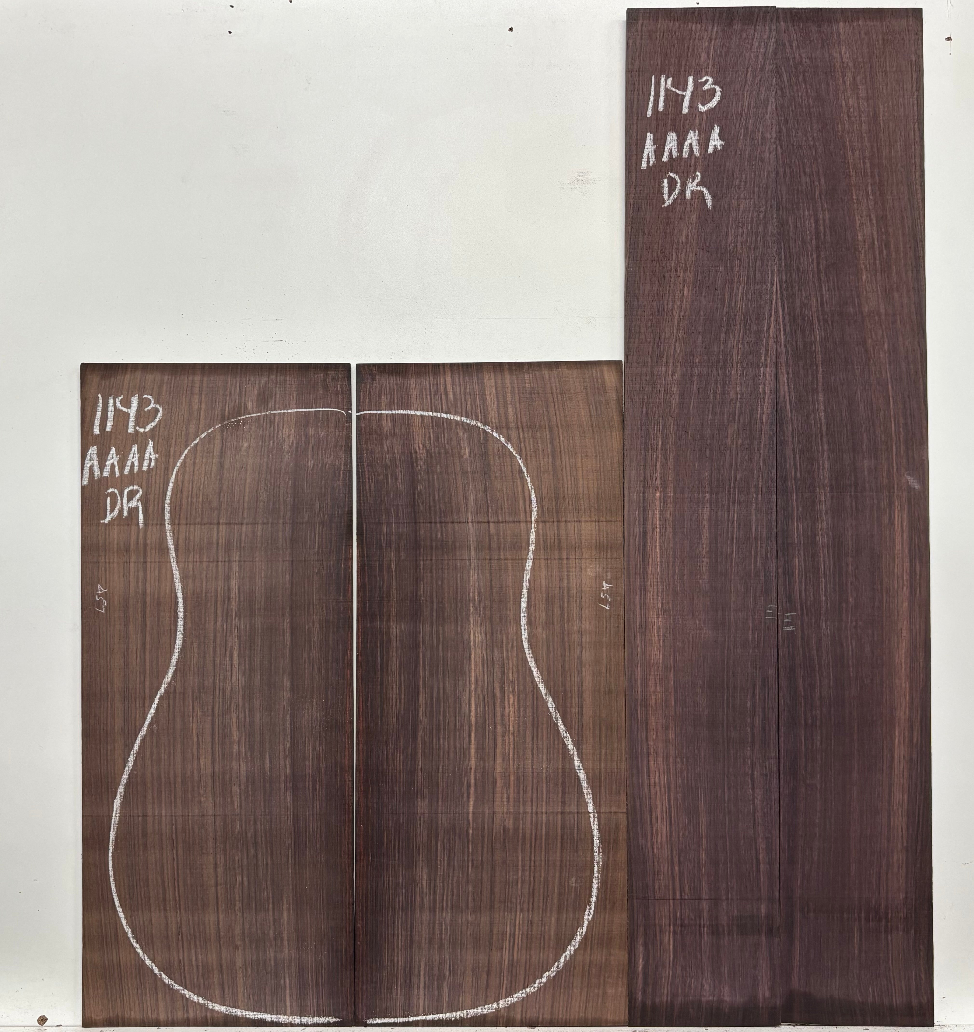 East Indian Rosewood Dreadnought AAAA Grade Guitar Back & Side Set #1143 - Exotic Wood Zone