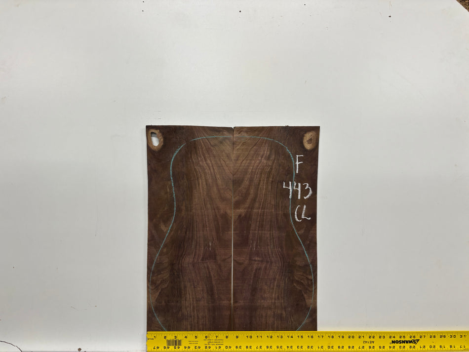 Figured Indian Rosewood Classical Guitar Back & Side Set #443