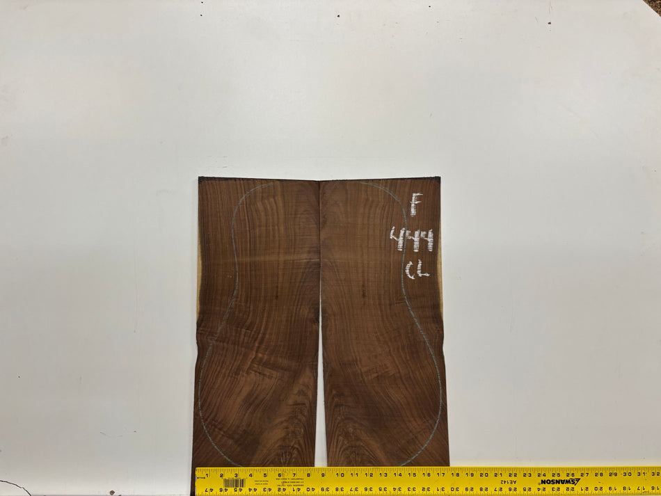Figured Indian Rosewood Classical Guitar Back & Side Set #444