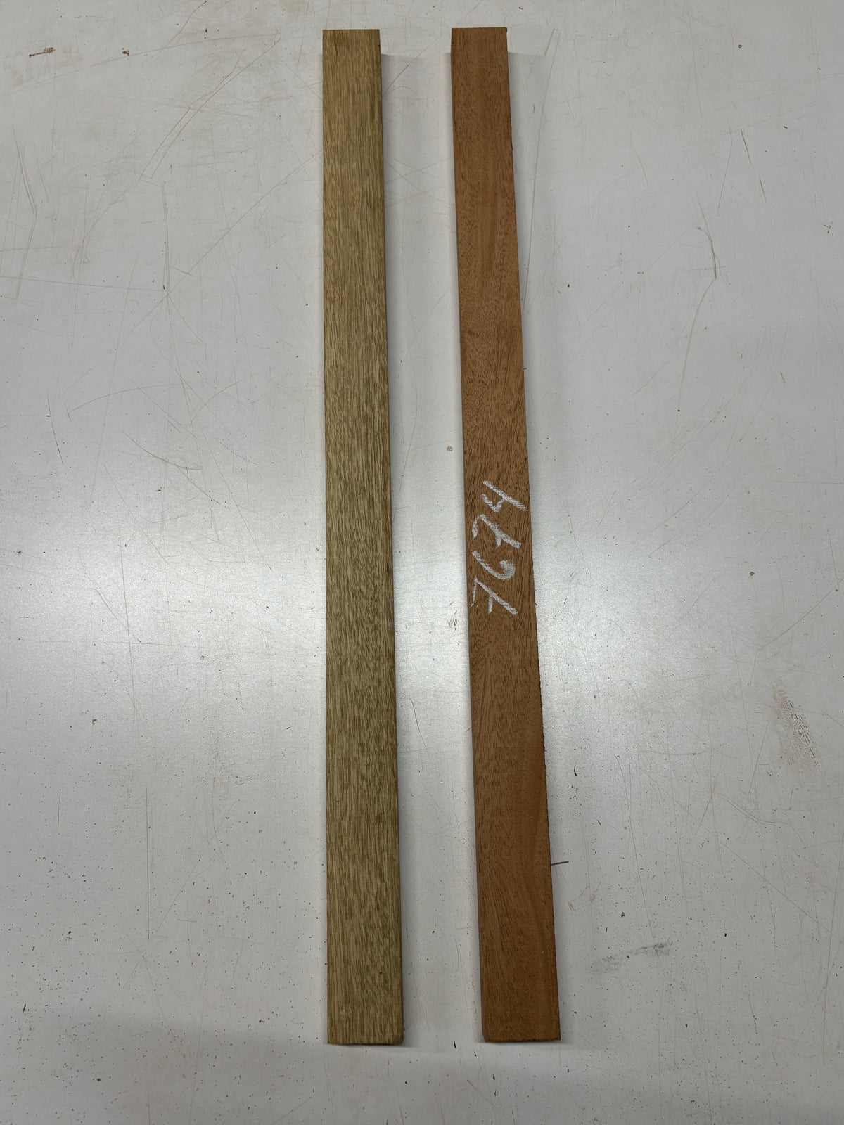 2 Pack, 2 Species African Mahogany + White Limba Thin Stock Lumber  31"x-1-7/8"x1"#7674 - Exotic Wood Zone