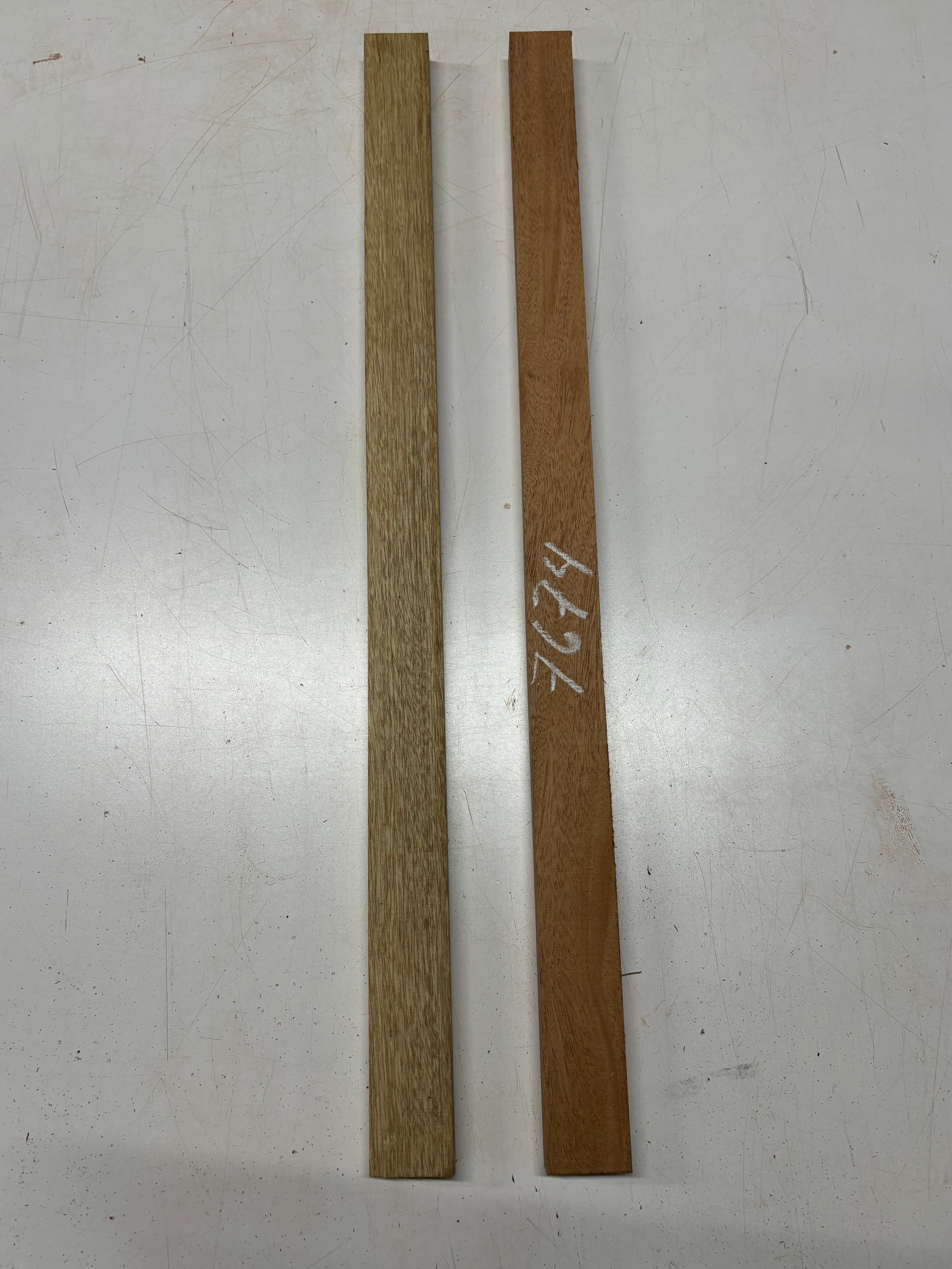 2 Pack, 2 Species African Mahogany + White Limba Thin Stock Lumber  31"x-1-7/8"x1"#7674 - Exotic Wood Zone