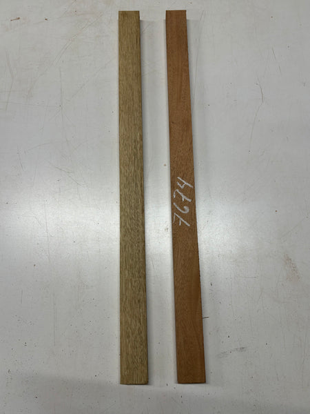 2 Pack, 2 Species African Mahogany + White Limba Thin Stock Lumber  31"x-1-7/8"x1"#7674 - Exotic Wood Zone