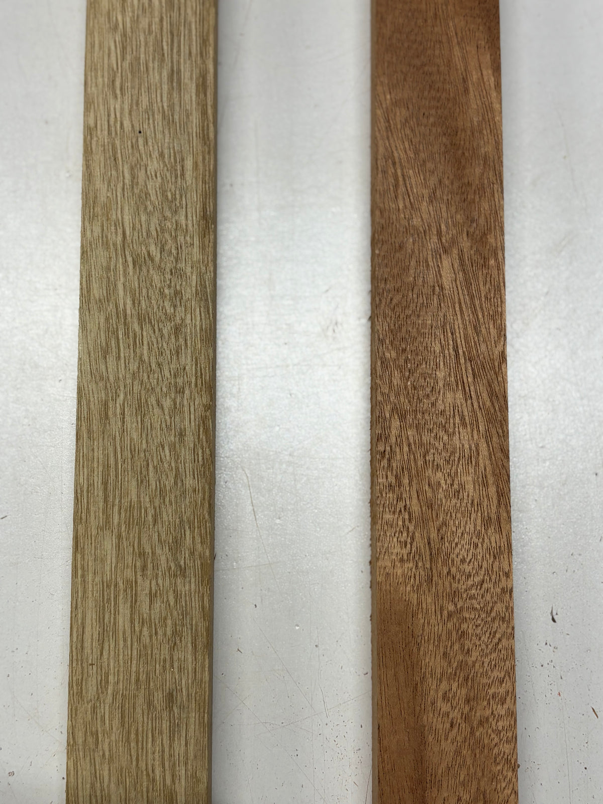 2 Pack, 2 Species African Mahogany + White Limba Thin Stock Lumber  31"x-1-7/8"x1"#7674 - Exotic Wood Zone