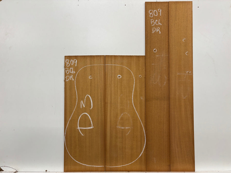 Mahogany Dreadnought Guitar Back & Side Set- BC Grade #809