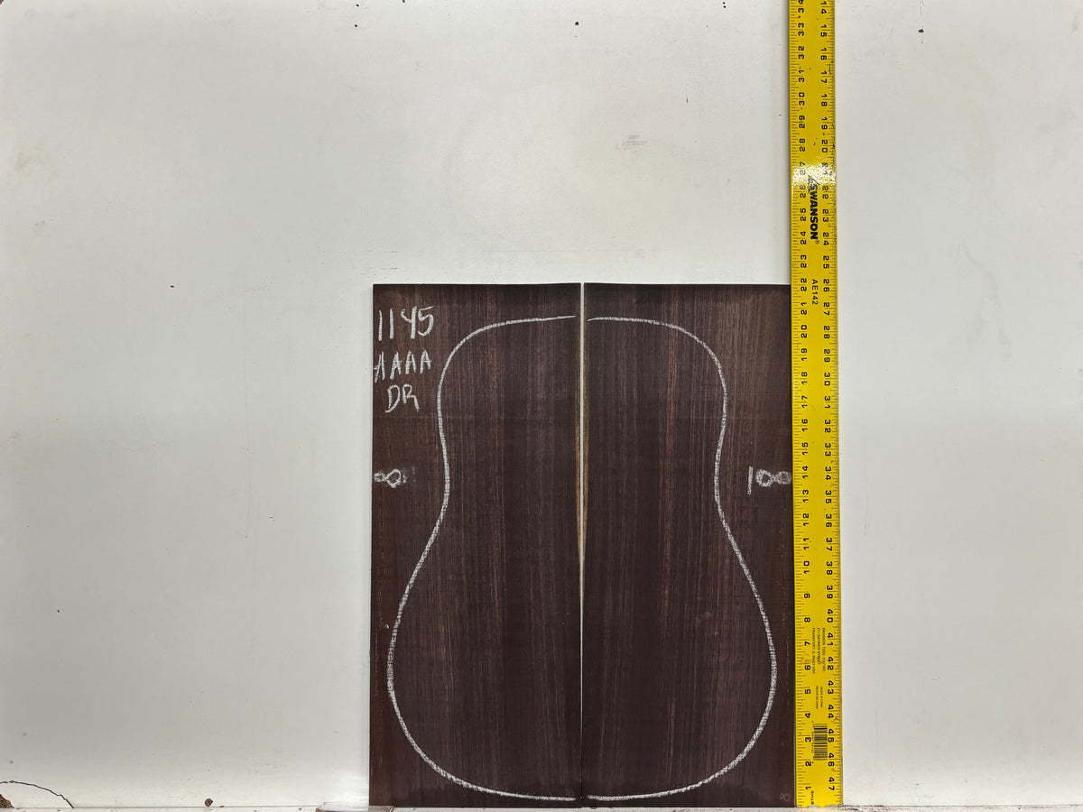 East Indian Rosewood Dreadnought AAAA Grade Guitar Back & Side Set #1145 - Exotic Wood Zone