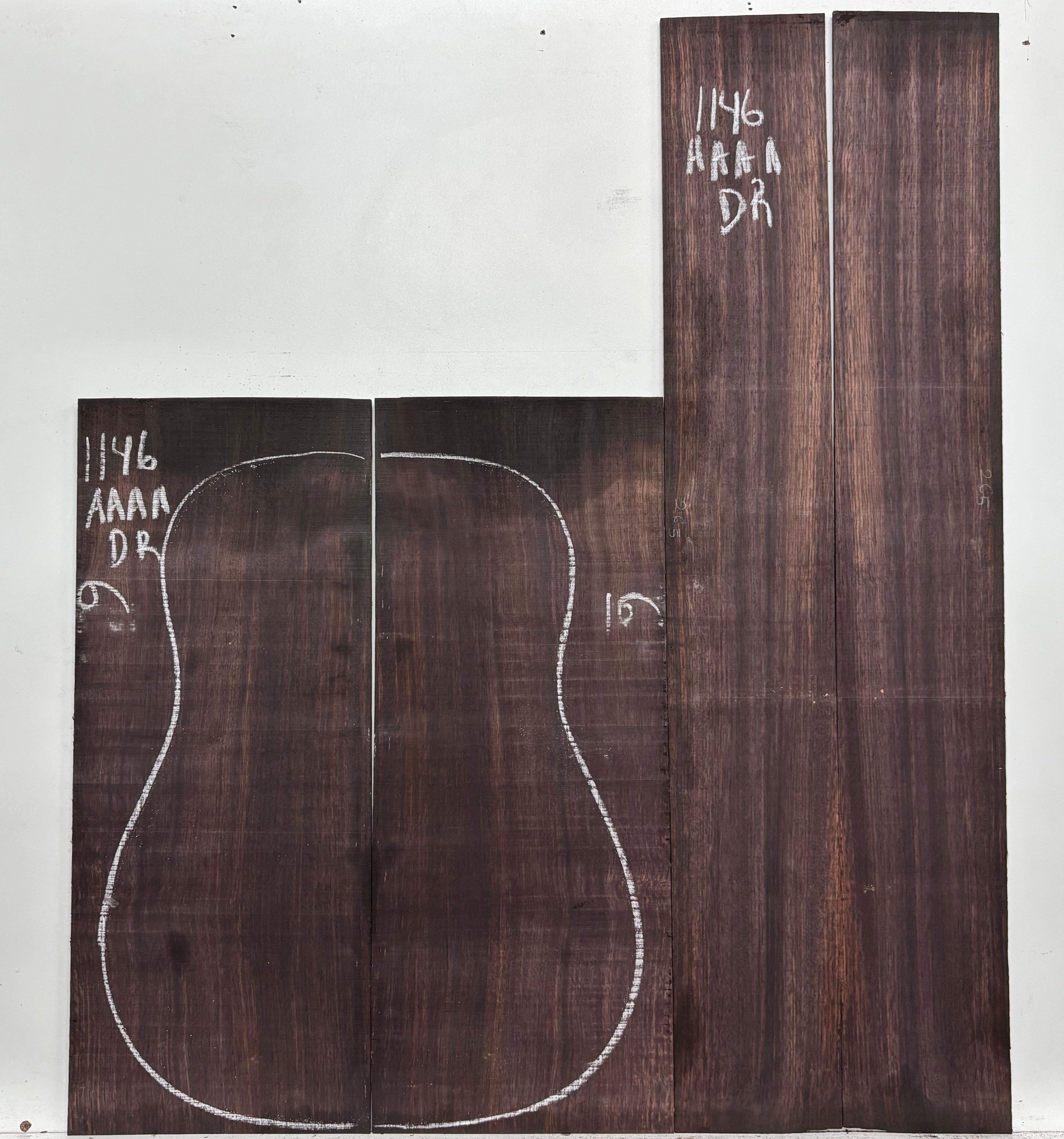 East Indian Rosewood Dreadnought AAAA Grade Guitar Back & Side Set #1146 - Exotic Wood Zone