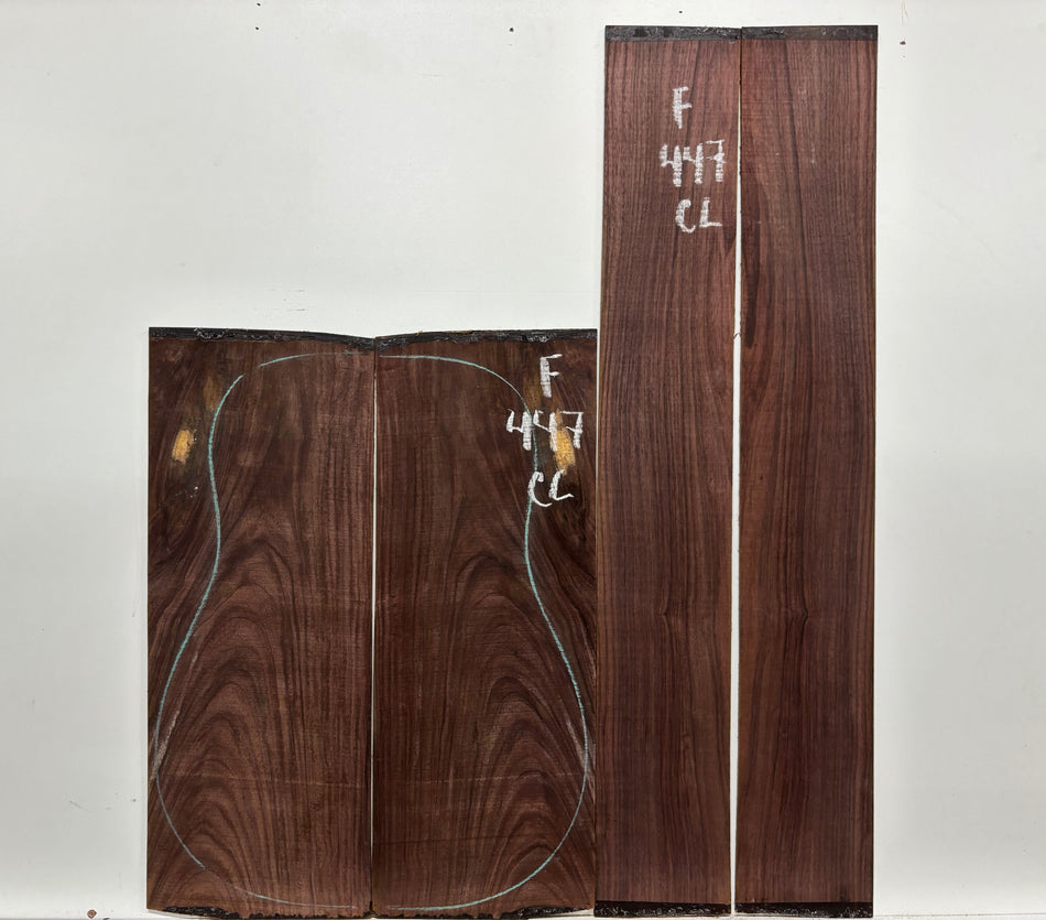 Figured Indian Rosewood Classical Guitar Back & Side Set #447