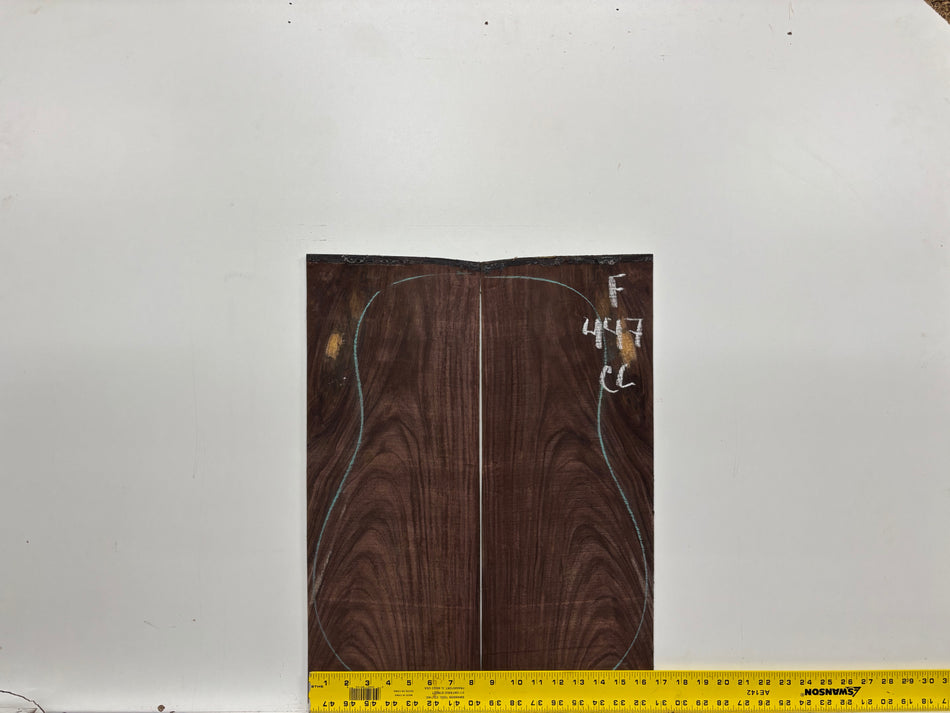 Figured Indian Rosewood Classical Guitar Back & Side Set #447