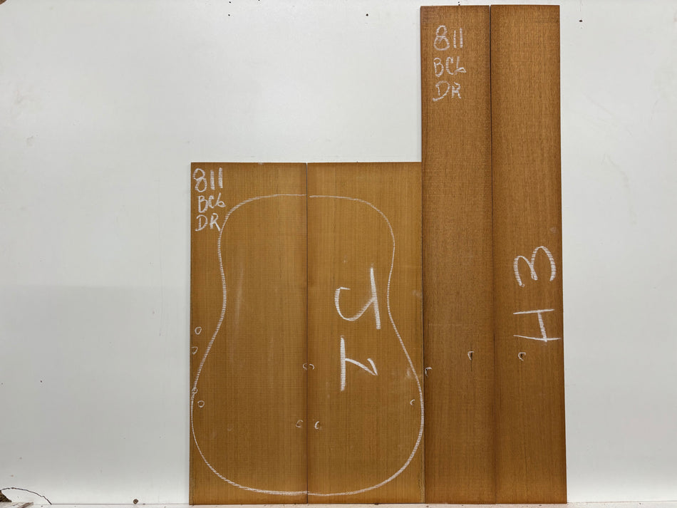 Mahogany Dreadnought Guitar Back & Side Set- BC Grade #811