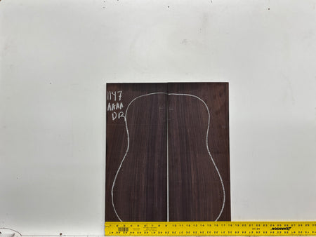 East Indian Rosewood Dreadnought AAAA Grade Guitar Back & Side Set #1147 - Exotic Wood Zone