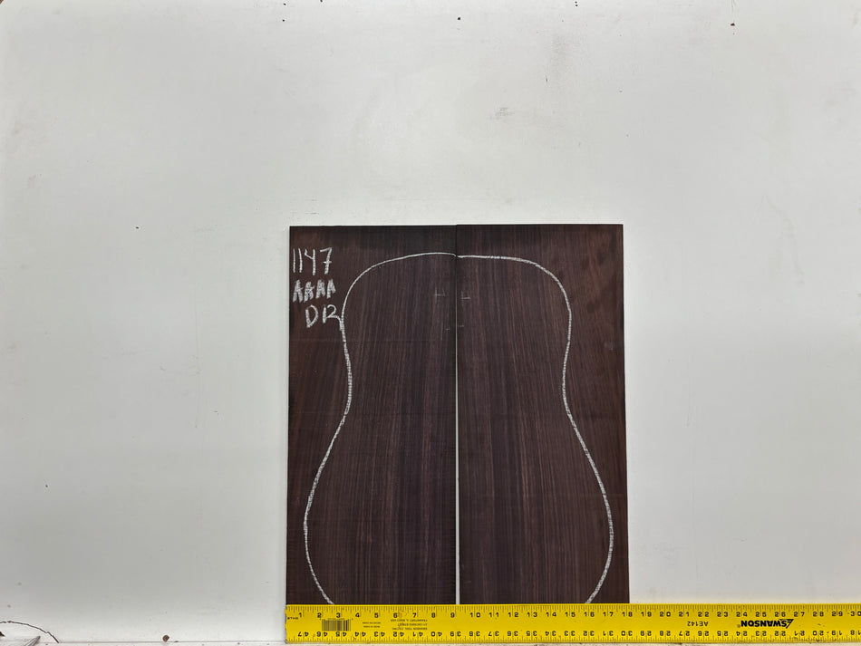 East Indian Rosewood Dreadnought AAAA Grade Guitar Back & Side Set #1147 - Exotic Wood Zone