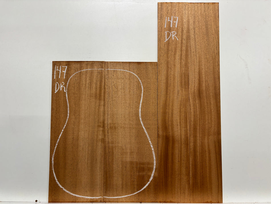 African Mahogany Dreadnought Guitar Back and Side Set #147