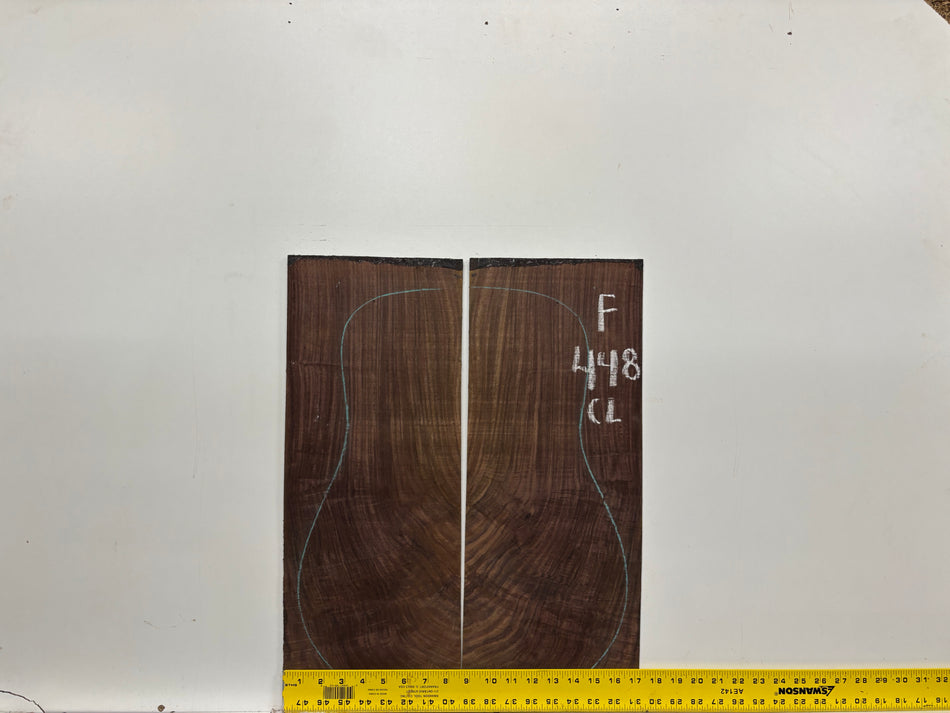 Figured Indian Rosewood Classical Guitar Back & Side Set #448