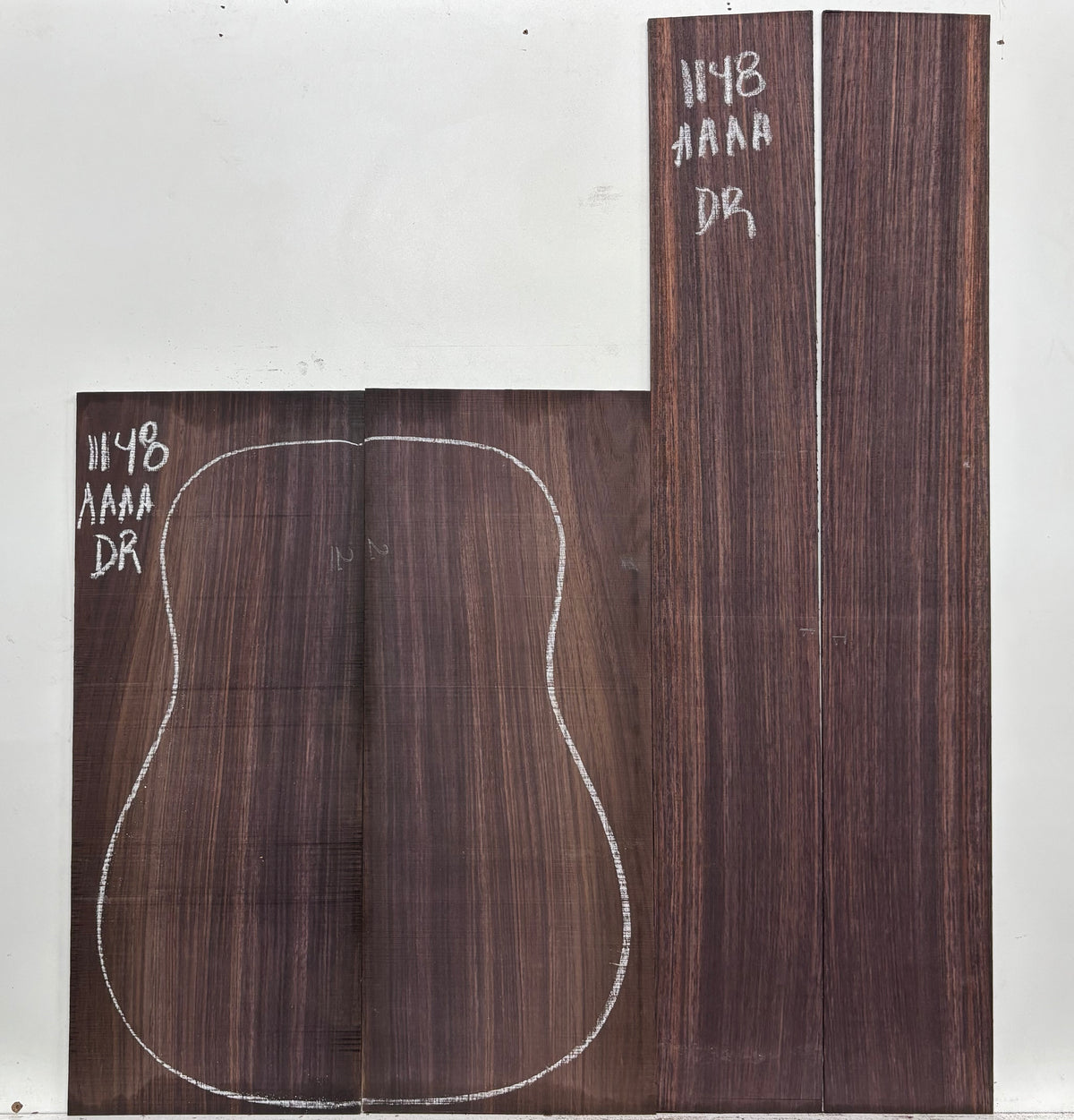 East Indian Rosewood Dreadnought AAAA Grade Guitar Back & Side Set #1148 - Exotic Wood Zone