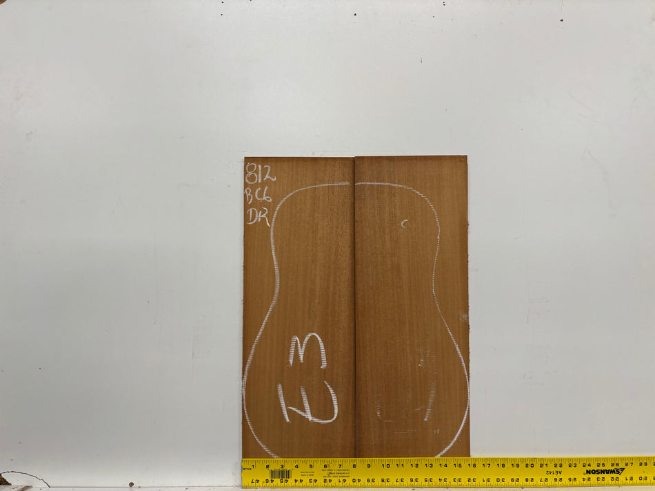 Mahogany Dreadnought Guitar Back & Side Set- BC Grade #812