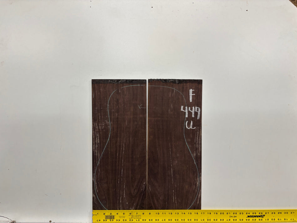 Figured Indian Rosewood Classical Guitar Back & Side Set #449