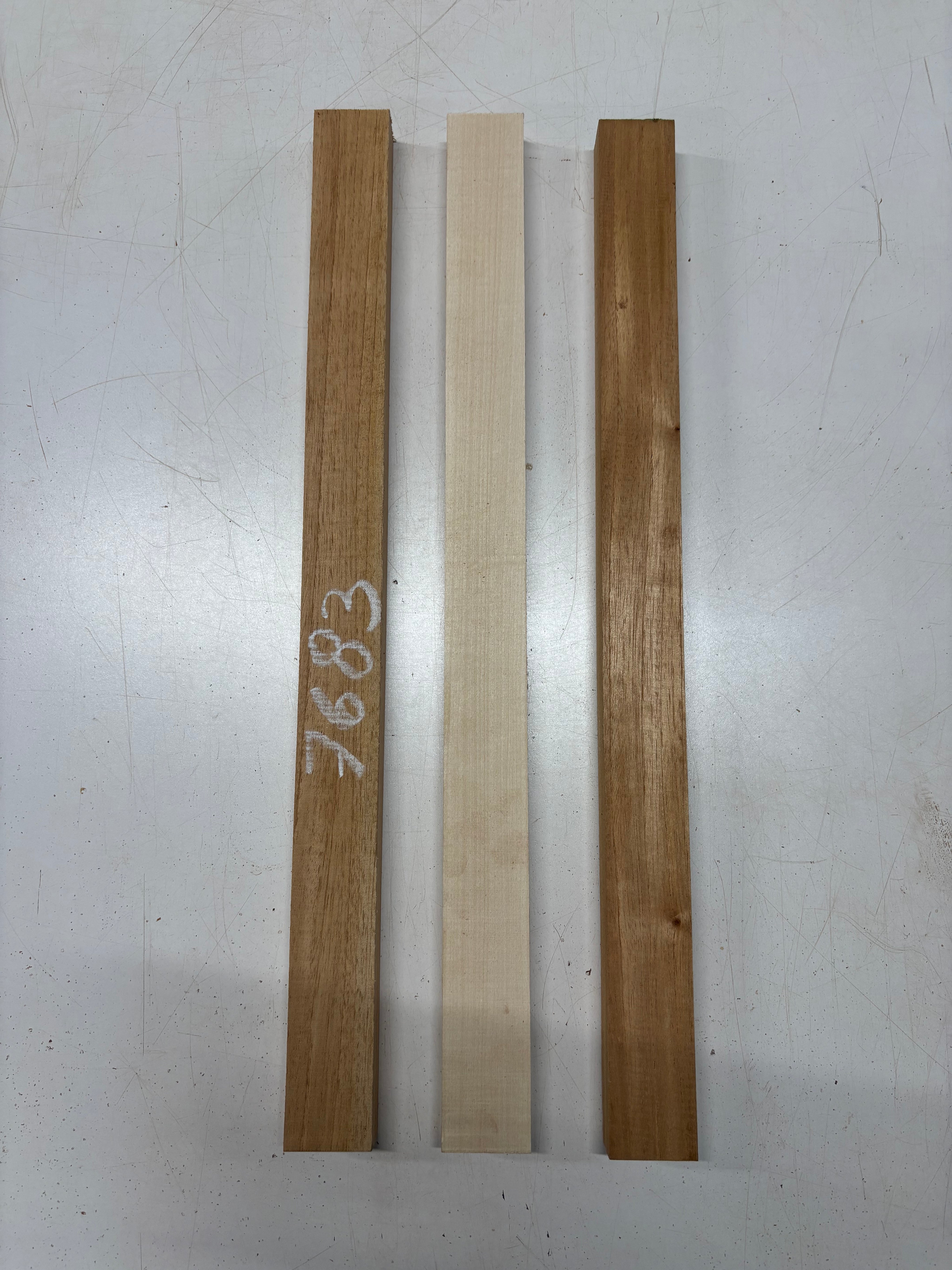 3 Pack, 2 Species Spanish Cedar + Basswood Thin Stock Lumber 24"x1-7/8"x1"#7683 - Exotic Wood Zone