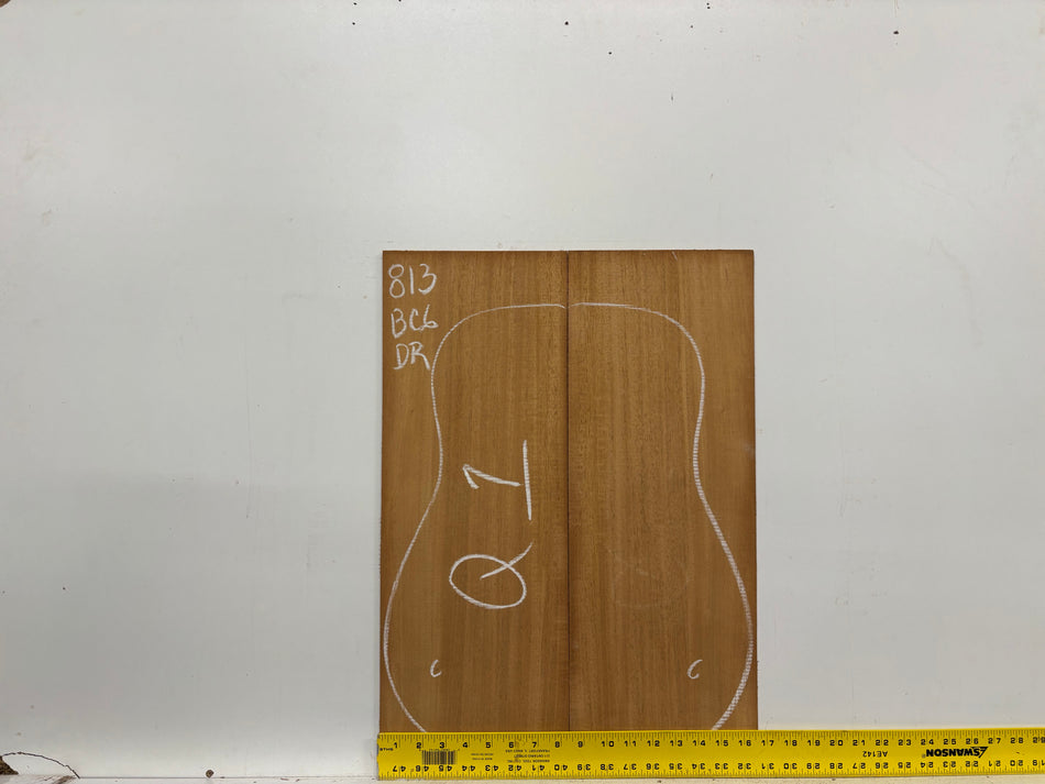 Mahogany Dreadnought Guitar Back & Side Set- BC Grade #813