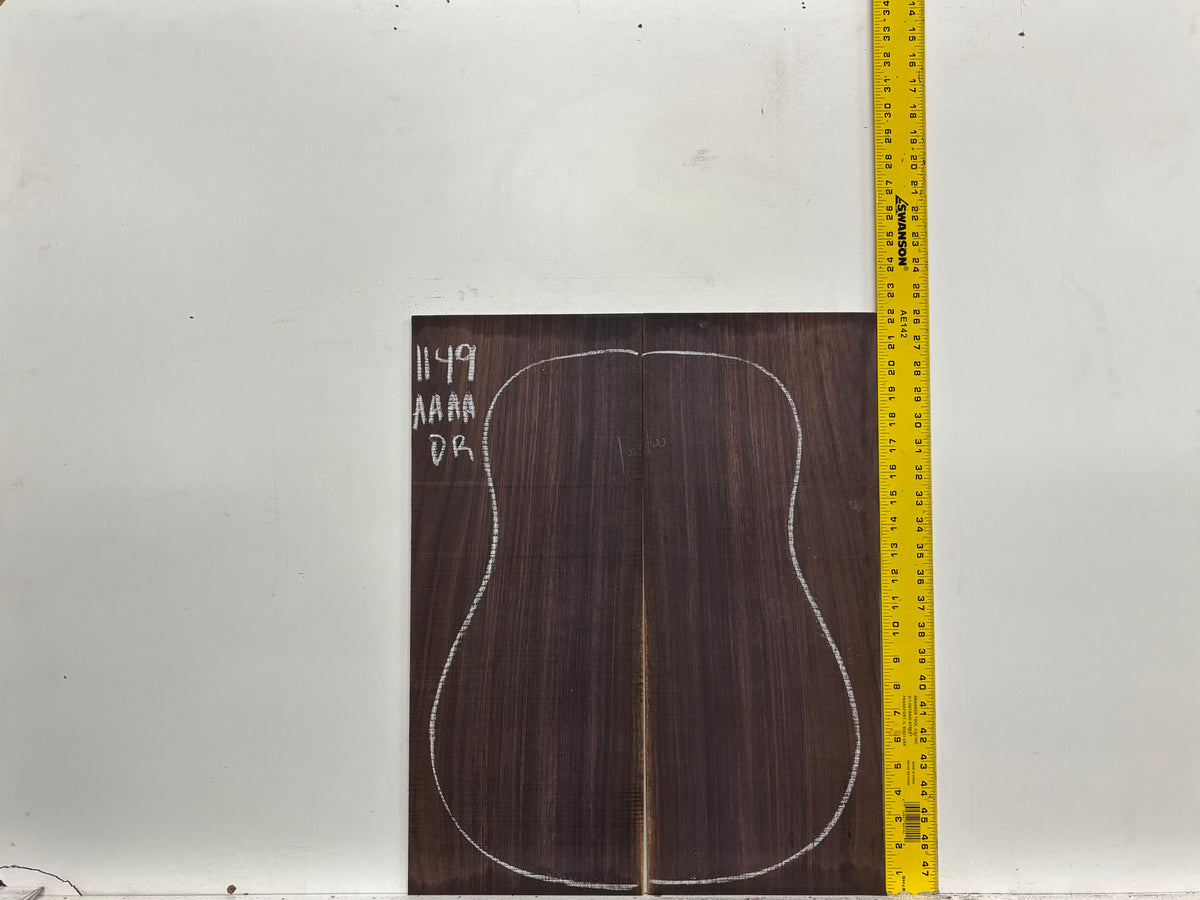 East Indian Rosewood Dreadnought AAAA Grade Guitar Back & Side Set #1149 - Exotic Wood Zone