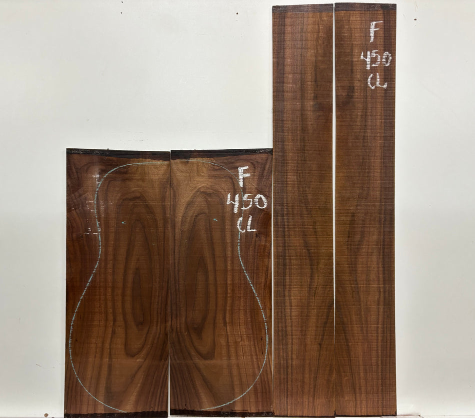 Figured Indian Rosewood Classical Guitar Back & Side Set #450