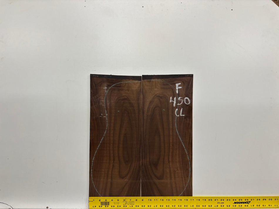 Figured Indian Rosewood Classical Guitar Back & Side Set #450