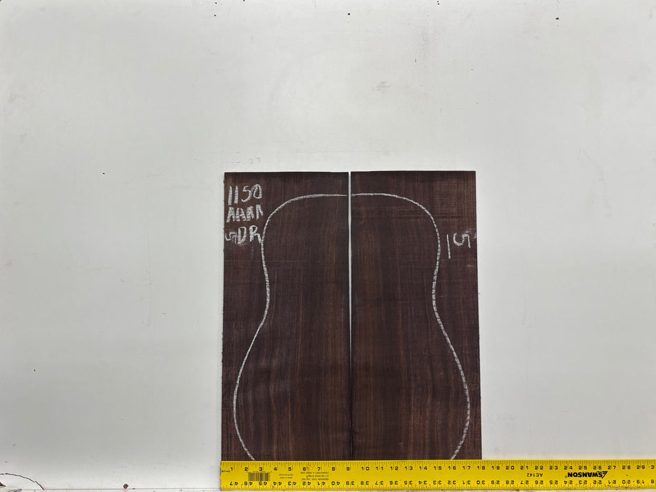 East Indian Rosewood Dreadnought AAAA Grade Guitar Back & Side Set #1150 - Exotic Wood Zone