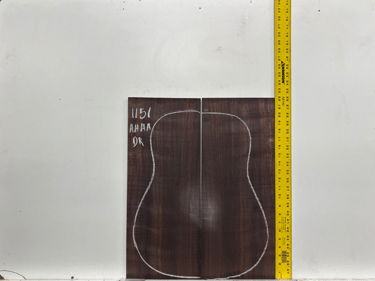 East Indian Rosewood Dreadnought AAAA Grade Guitar Back & Side Set #1151 - Exotic Wood Zone