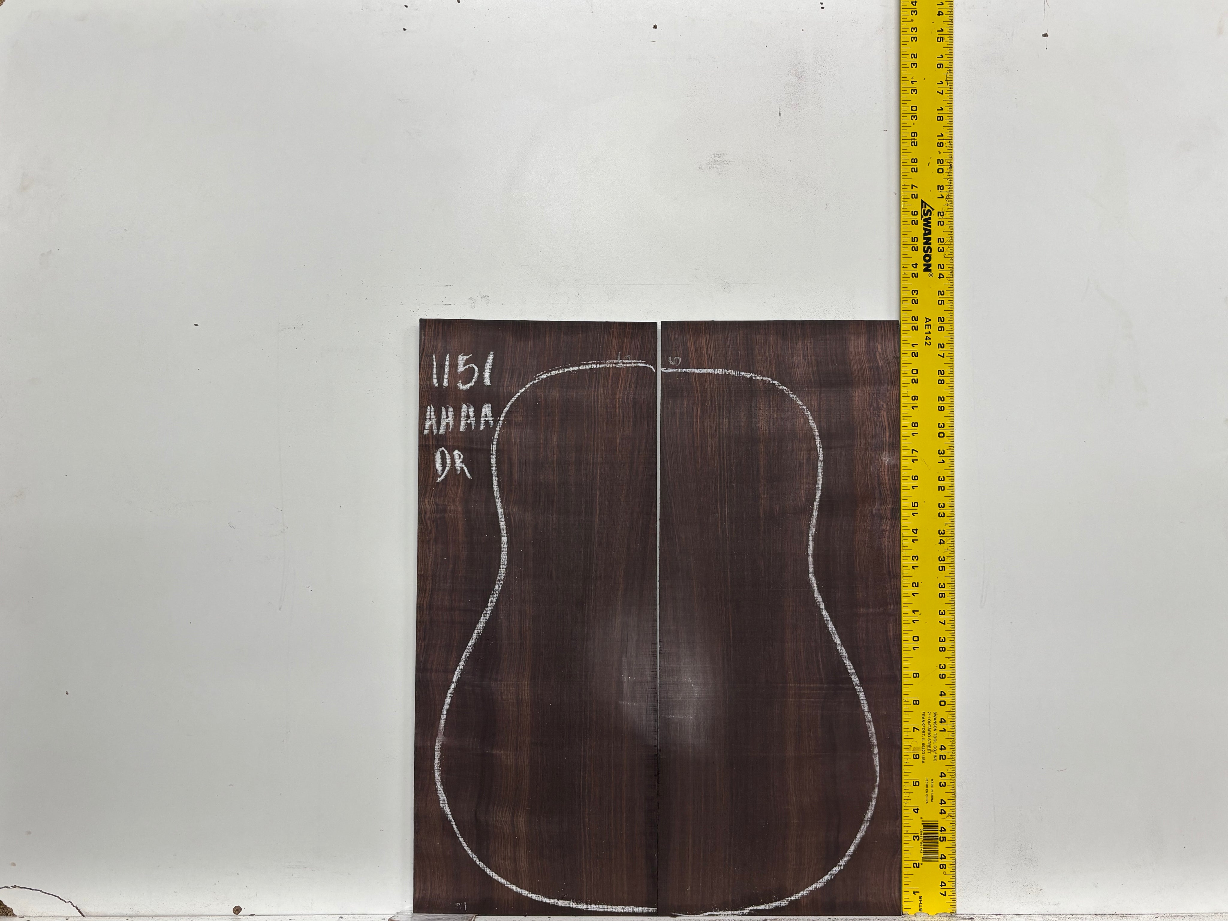 East Indian Rosewood Dreadnought AAAA Grade Guitar Back & Side Set #1151 - Exotic Wood Zone