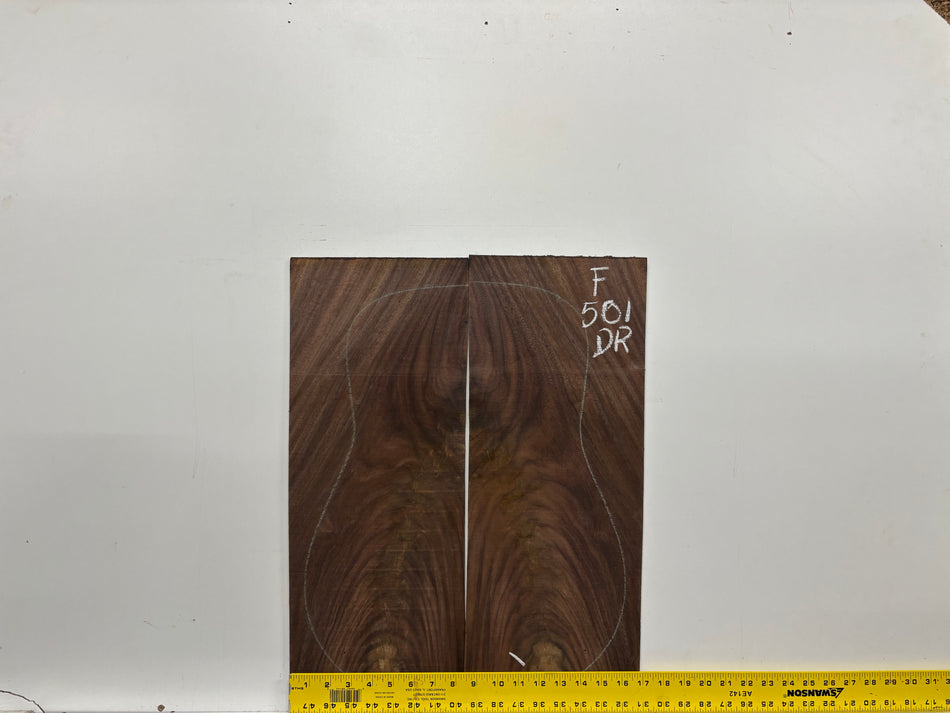 Figured Indian Rosewood Dreadnought Guitar Back & Side Set #501