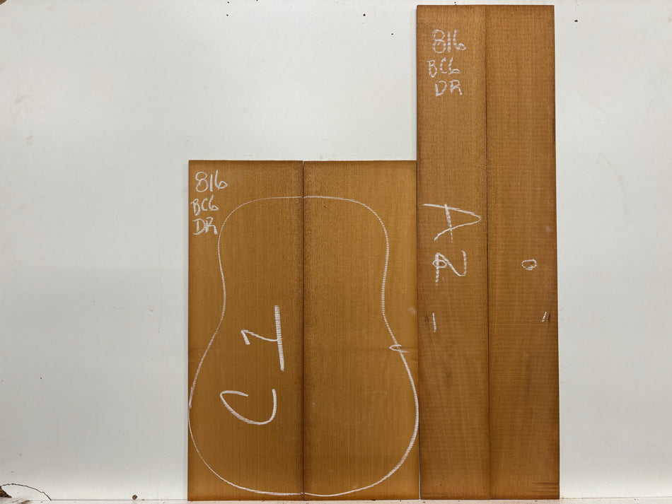 Mahogany Dreadnought Guitar Back & Side Set- BC Grade #816