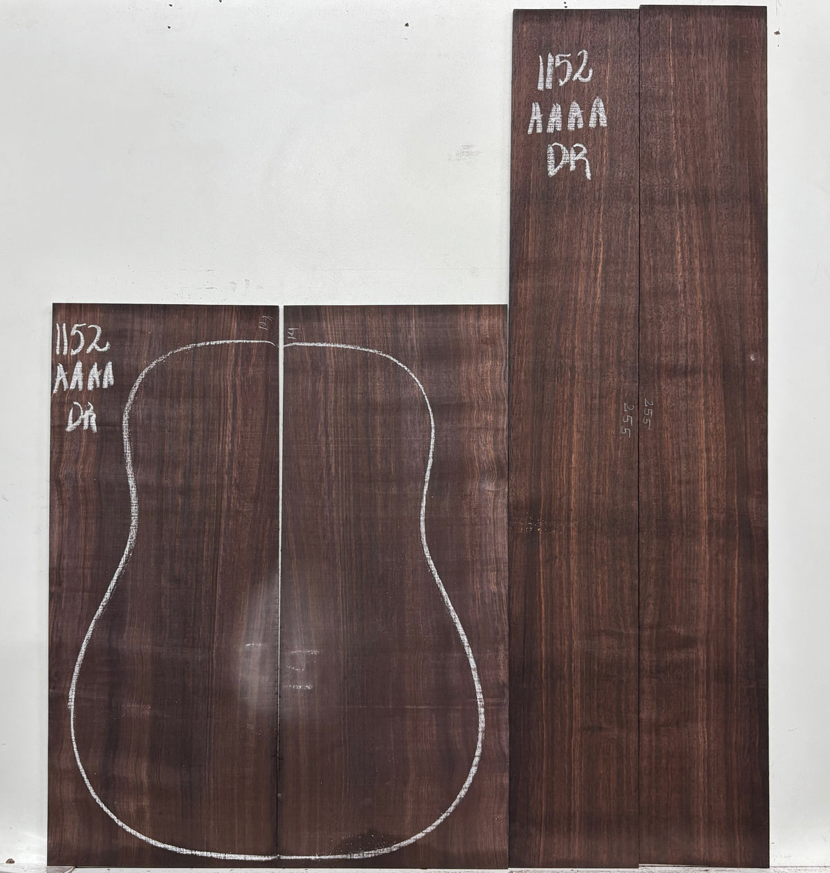 East Indian Rosewood Dreadnought AAAA Grade Guitar Back & Side Set #1152 - Exotic Wood Zone