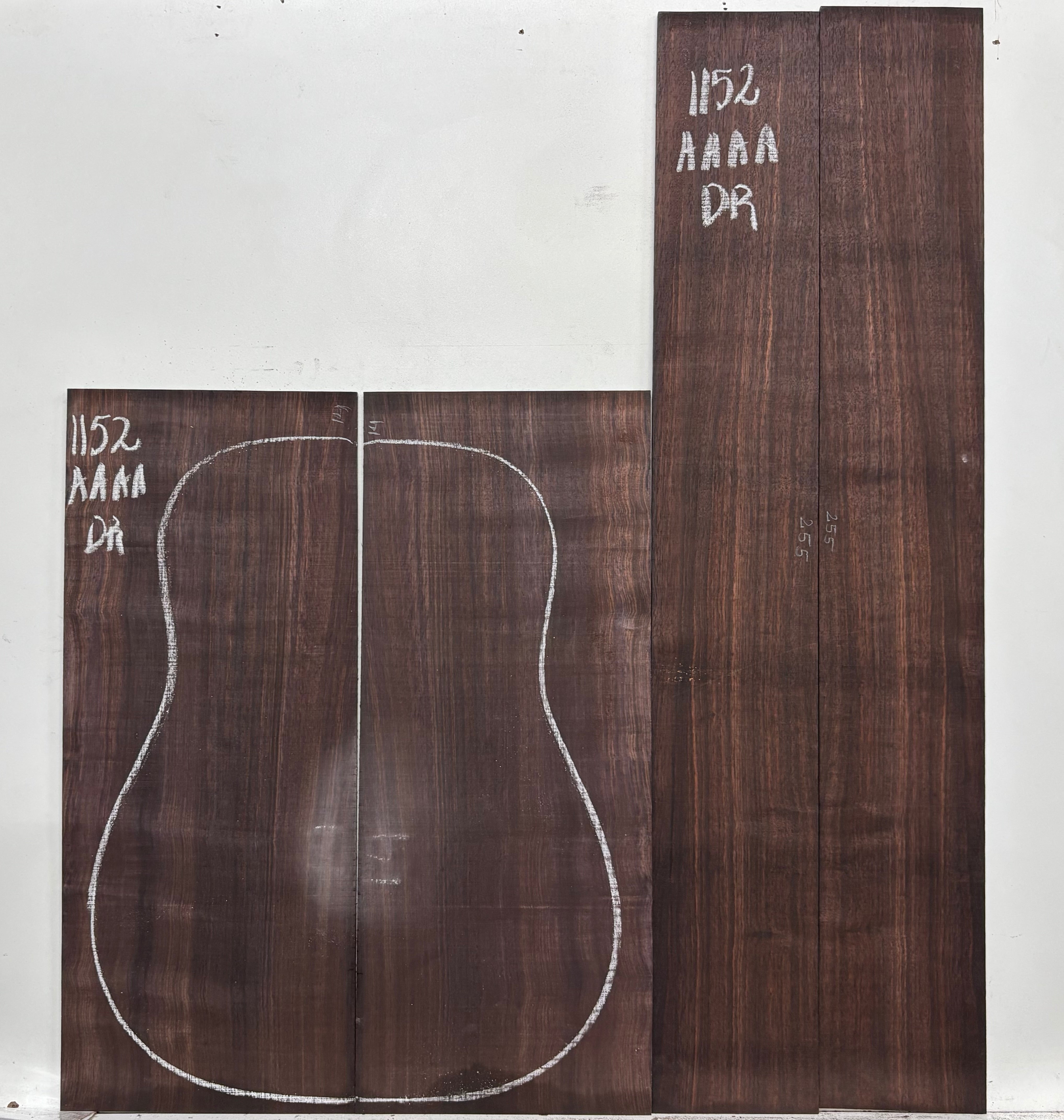 East Indian Rosewood Dreadnought AAAA Grade Guitar Back & Side Set #1152 - Exotic Wood Zone