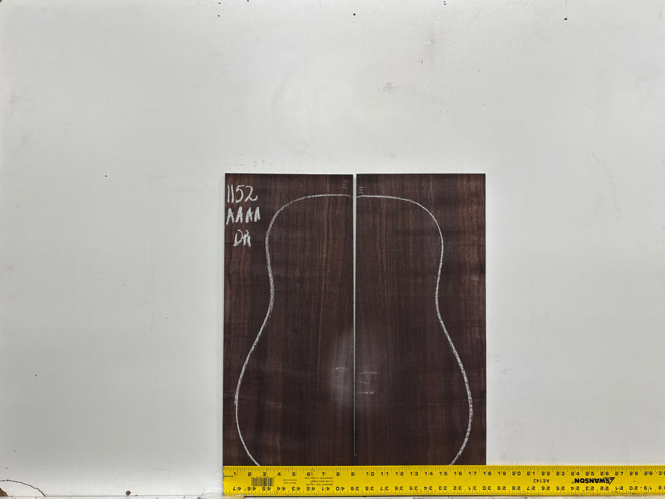 East Indian Rosewood Dreadnought AAAA Grade Guitar Back & Side Set #1152 - Exotic Wood Zone