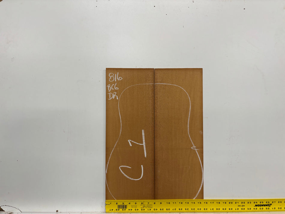 Mahogany Dreadnought Guitar Back & Side Set- BC Grade #816