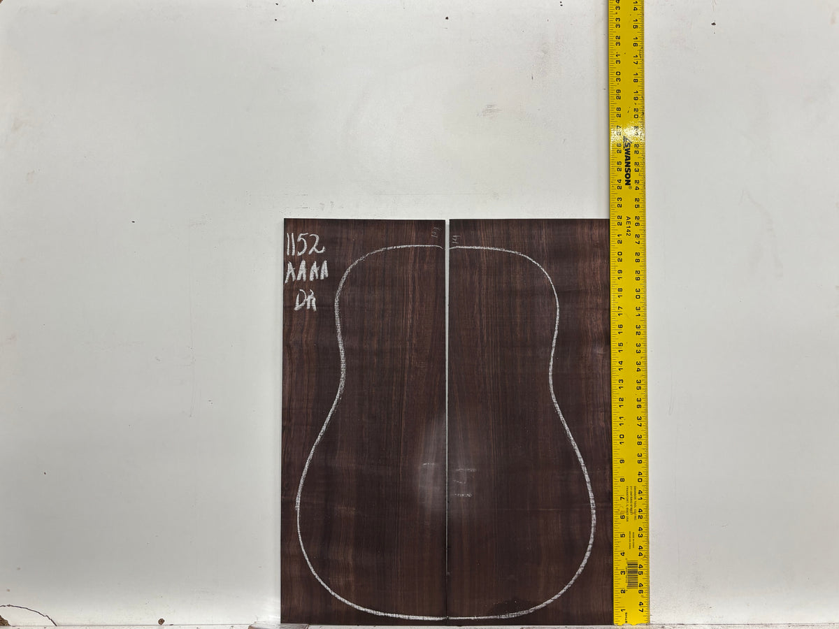East Indian Rosewood Dreadnought AAAA Grade Guitar Back & Side Set #1152 - Exotic Wood Zone