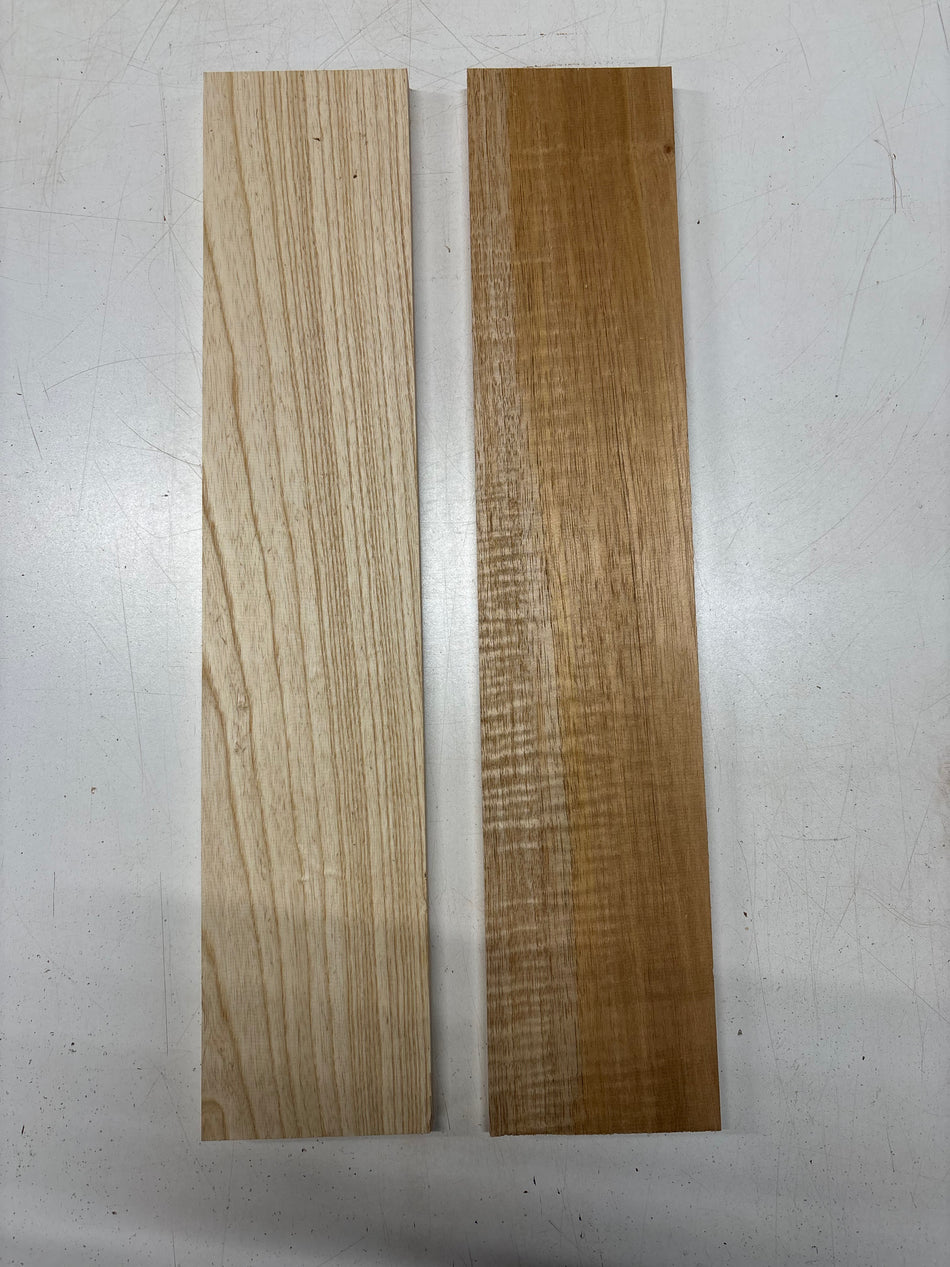 2 Pack, 2 Species Spanish Cedar + Swamp Ash Thin Stock Lumber 24"x5"x3/4"#7689 - Exotic Wood Zone