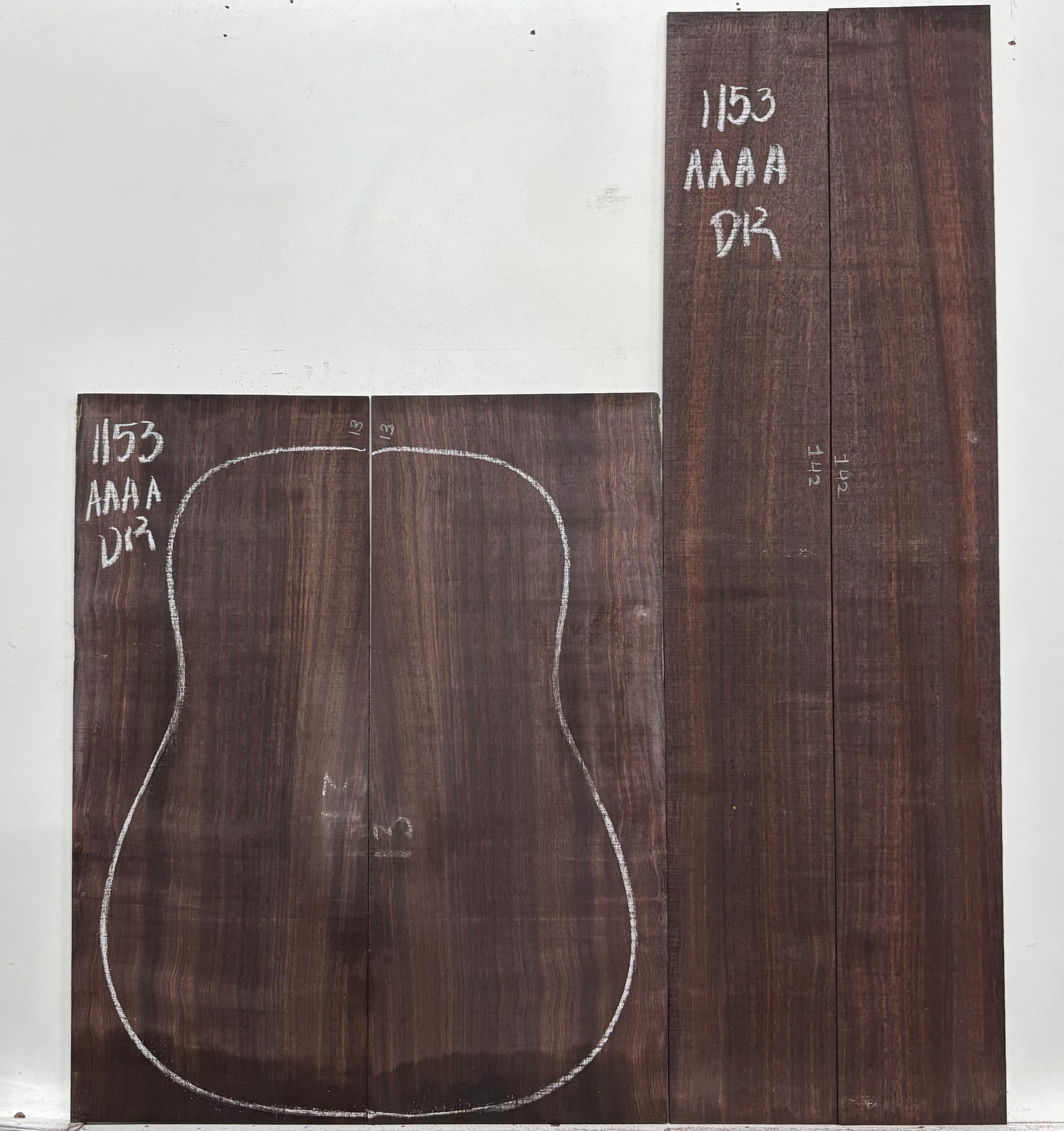 East Indian Rosewood Dreadnought AAAA Grade Guitar Back & Side Set #1153 - Exotic Wood Zone
