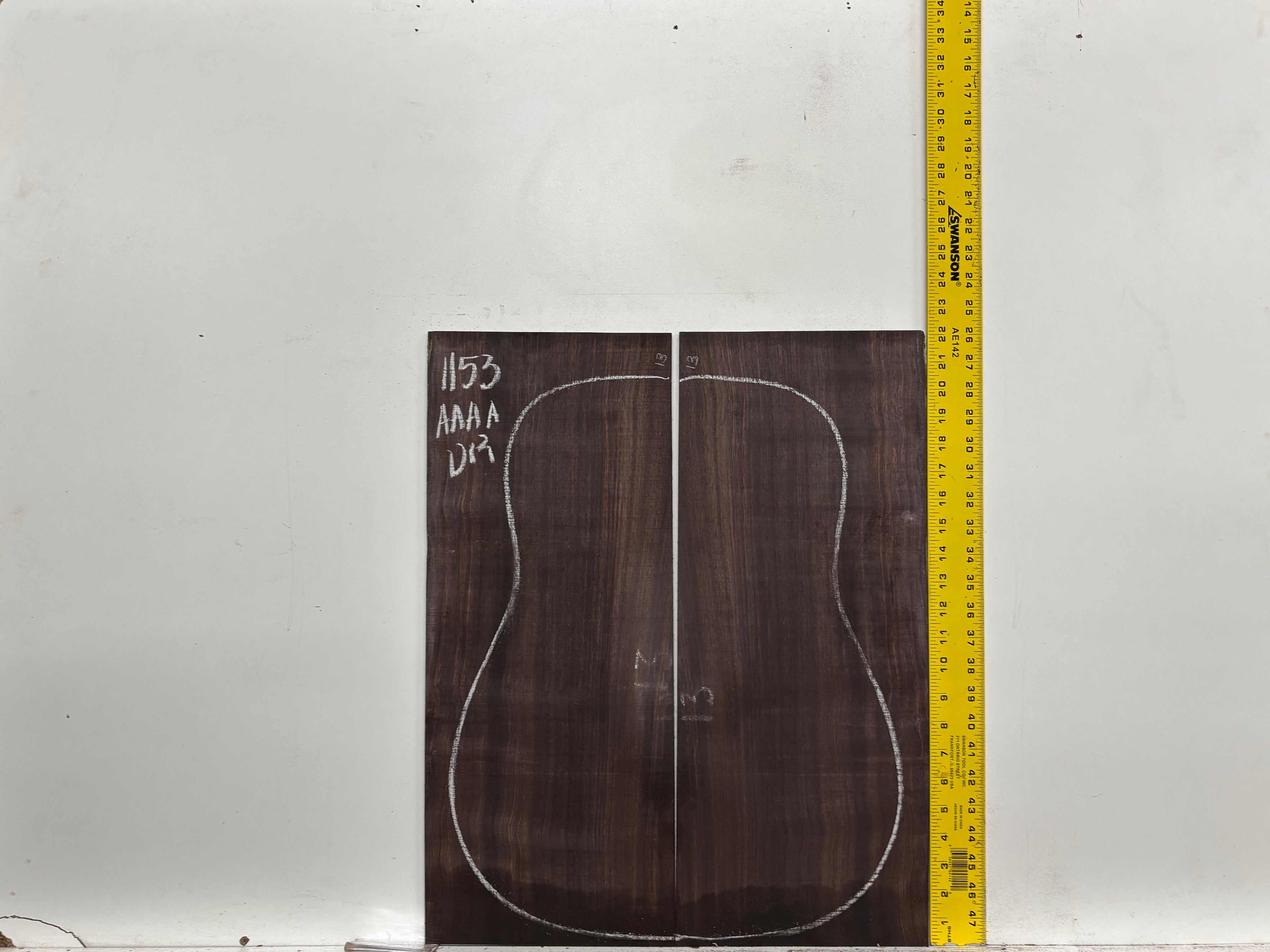 East Indian Rosewood Dreadnought AAAA Grade Guitar Back & Side Set #1153 - Exotic Wood Zone