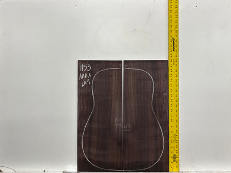 East Indian Rosewood Dreadnought AAAA Grade Guitar Back & Side Set #1153 - Exotic Wood Zone